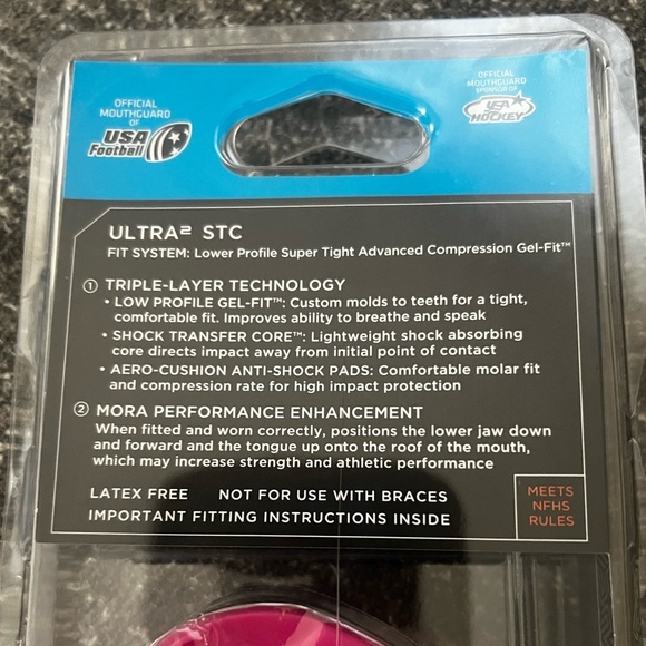 NWT Shock Doctor Ultra 2 STC Mouth Adult Pink - Picture 3 of 4